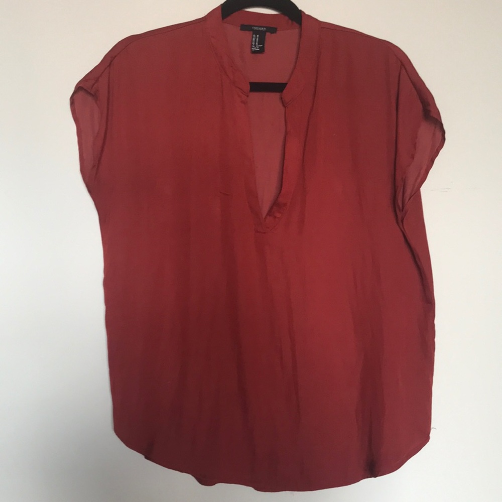 Silky V Neck Top